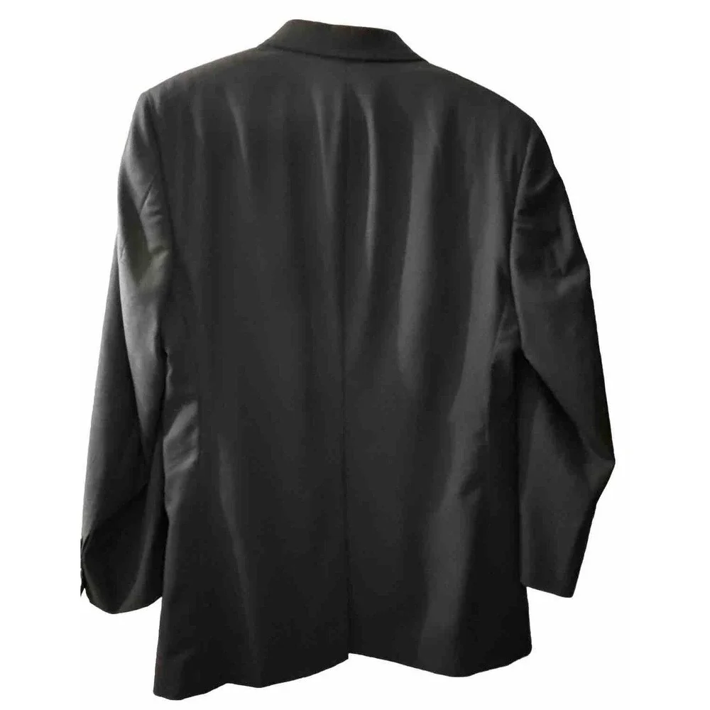 Vtg Bill Blass Wool Sports Coat Black Label  Kaufmann's Jacket Navy Men's 43 R